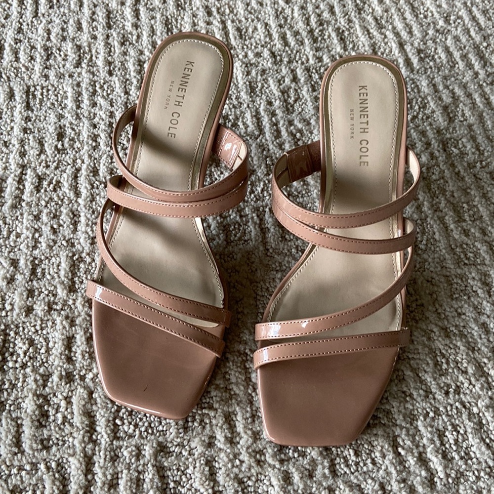 EUC nude strapped heels